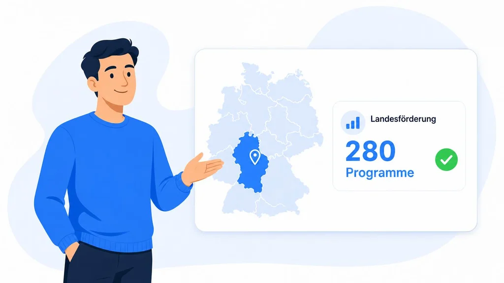 Infografik Landesförderung: Zuschüsse, günstige Darlehen, Beratung und regionale Programme der Landesförderbanken